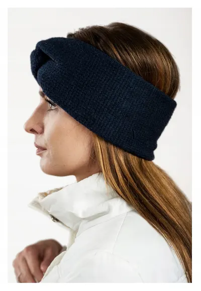 Banda pentru femei - CZ06 - bleumarin - marime unica - 15% lana de alpaca - 60% poliacril