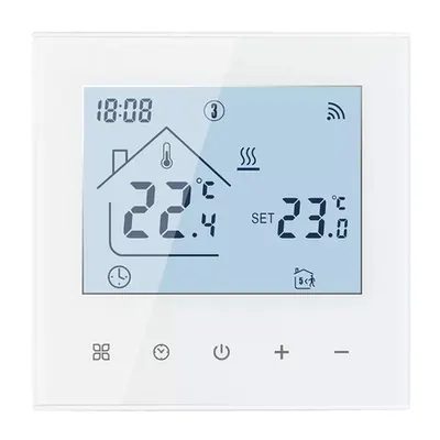 Termostat Wi-Fi pentru incalzirea termica pe gaz BeOk TDR89-WIFI-WPB alb