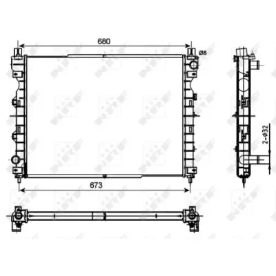 Radiator, racire motor NRF 53096