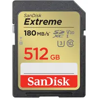 Card Memorie SDXC SanDisk Extreme, 512Gb, Clasa 10 / UHS-1 U3 SDSDXVV-512G-GNCIN