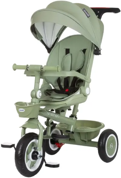 Tricicletă cu copertină Chipolino - Maraton, verde pastel