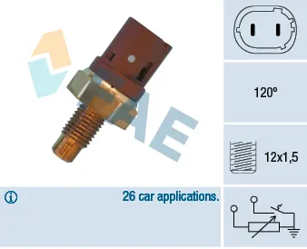 Senzor temperatura lichid racire (numar pini: 2, maro) VOLVO S40 I, V40; RENAULT LAGUNA I 1.6-2.0 intre 1995-2004