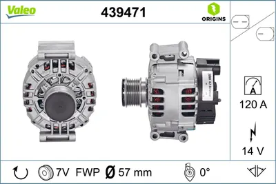 Alternator (14v, 120a) Potrivit Mercedes C (cl203), C T-Model (s203), C (w203), Clc (cl203), Clk (a209), Clk (c209), E (w211), Slk (r171) 1.8 1.8cng 05.02-06.11