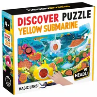 Puzzle educațional pentru copii Headu - Submarin galben