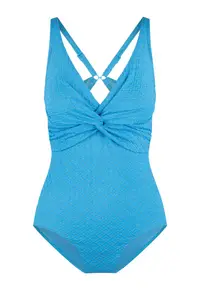 Costum de baie intreg cu decupaj pe partea din spate - Multicolor