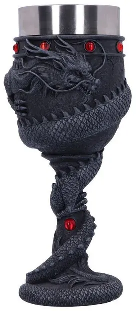 Pocal Nemesis Now Adult: Dragons - Black Chinese Dragon Coil