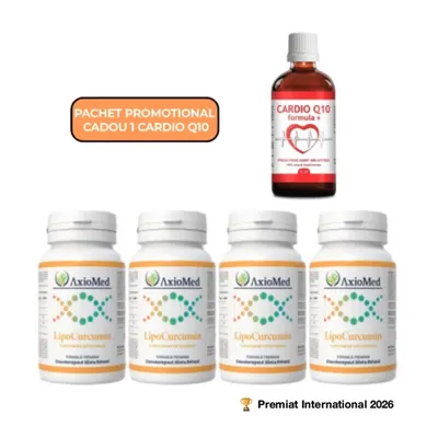AxioMed LipoCurcumin – supliment alimentar sub forma de capsule, cel mai puternic antiinflamator natural – 240 cps