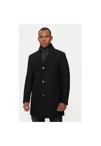 Palton barbati - 304695506 - Lana/Poliester - Negru - Negru