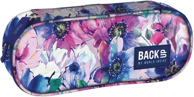 Penar oval școlar BackUp A - Bloom, cu un fermoar
