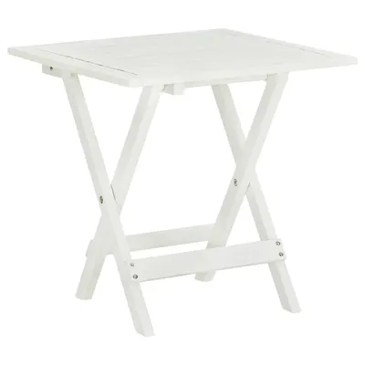 vidaXL Masă de bistro, alb, 46 x 46 x 47 cm, lemn masiv de acacia