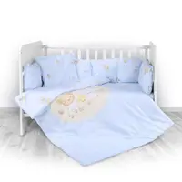 Set lenjerie de pat 60 x 120 Lorelli Lilli blue 3701 - 5 articole