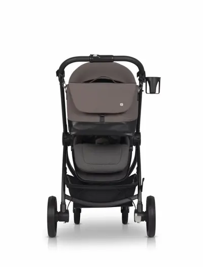 Geanta multifunctionala pentru mamici, Euro Cart, compatibila carucioarelor Corso si Crox, cu un compartiment si buzunare, impermeabila si complet rigida, dimensiune 44 x 27 x 14 cm, Taupe