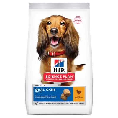 Hills SP CANINE ADULT ORAL CARE CHK, hrana uscata pentru caini adulti, pentru ingrijire dentara, cu pui, 2 KG