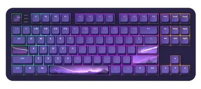 Tastatură mecanică Dark Project - ALU87B Celestial, G3MS Voidstone, RGB, violetă