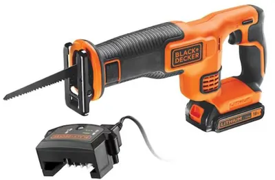 Fierăstrău sabie cu acumulator Black & Decker - BDCR18, 18V, 22 mm, cu baterie și încărcător
