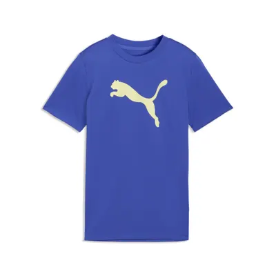 Tricou copii logo mare, Train All Day Essentials Cat Logo, albastru PUMA