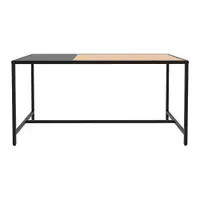 Măsuță de cafea neagră/în culoare naturală 60x100 cm Altino – Unique Furniture