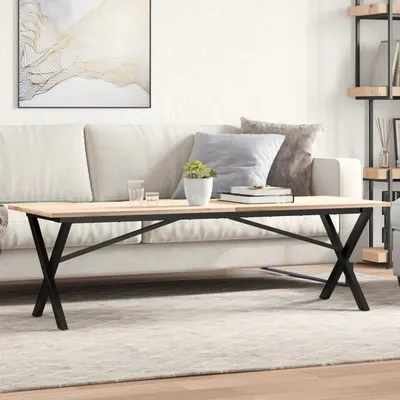 vidaXL Picioare Măsuță de cafea X-Frame 140x30x43 cm Oţel