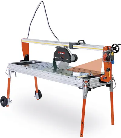 Masina de taiat placi, materiale de constructii - 150cm, 2.2kW, PRIME 150S, kit laser si roti - Battipav-91501