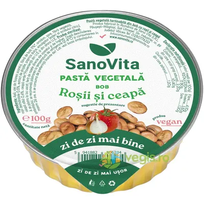 Pasta Vegetala din Bob cu Rosii si Ceapa 100g