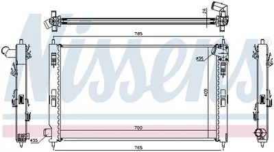 Radiator Apa Racire Motor Citroen C4 Aircross, C-Crosser, C-Crosser Enterprise; Mitsubishi Asx, Lancer Viii, Outlander Ii; Peugeot 4007, 4008 1.6d-2.2d Dupa 2006