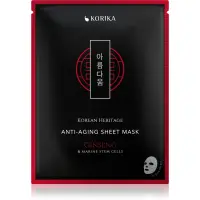 KORIKA Korean Heritage Red Ginseng & Adenosine Anti-aging Sheet Mask mască facială de pânză cu efect anti-rid 25 g