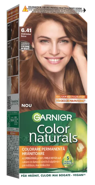 Vopsea de par permanenta Color Naturals 6.41 Chihlimbar Dulce, 112ml, Garnier
