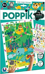 Poster creativ Poppik - Junglă, 150 stickere