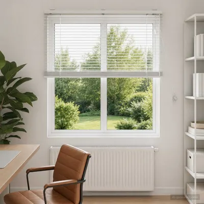 vidaXL Jaluzea venetiană Alb 110 x 130 cm 35 mm