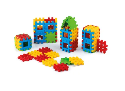 Set de construcţii tip vafă cu 48 de piese