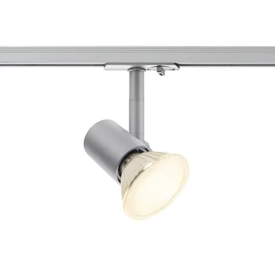Iluminat decorativ pe sina, SPOT TRACK Melodii E27, E27 gri, gri-argintiu, 75W, inclusiv. 1 adaptor circuit