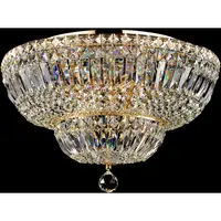 Candelabru Diamant Crystal Basfor 12 becuri dulie E14, 230V,D.46cm, H.32 cm,Auriu