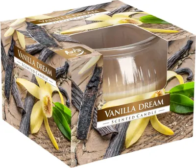 Lumânare parfumată Bispol Aura - Vanilla Dream, 80 g