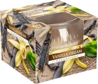 Lumânare parfumată Bispol Aura - Vanilla Dream, 80 g