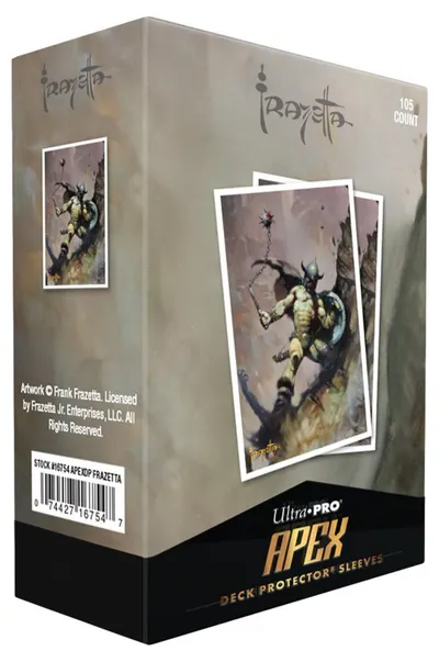 Protecții pentru carduri Ultra Pro - Frank Frazetta: Warrior with Ball and Chain Apex Deck Protector (105 buc.)
