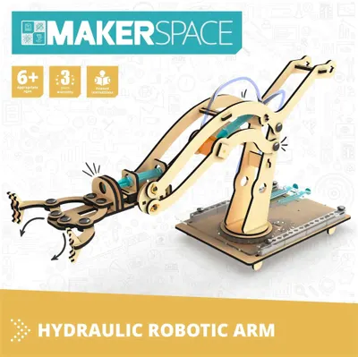 Constructor Engino Makerspace DIY - Brat robot, hidraulic, 93 piese