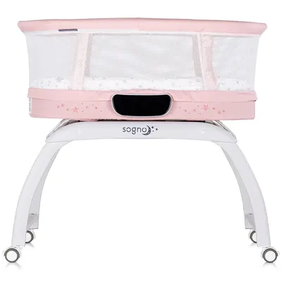 Patut pentru copii Chipolino Sogno 2 in 1 pink cu leganare si cantar integrat