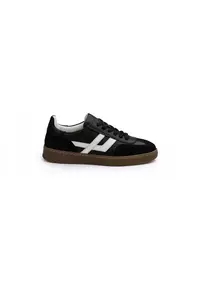 Sneakers femei BRAVA - piele naturala - negru alb - Alb/Negru