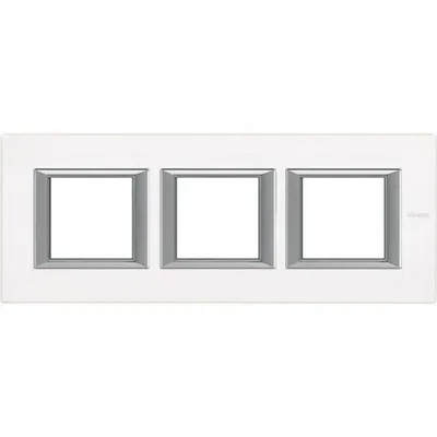 Rama dreptunghiulara Axolute sticla 2+2+2 module orizontal - Alb sticla