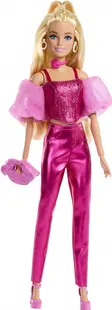 Păpuşă Barbie Deluxe Style - Tinuta roz cu efect metalic