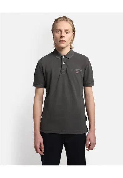 Tricou polo cu detaliu logo discret Elbas