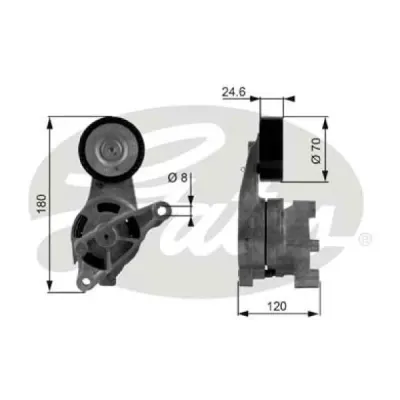rola intinzator, curea transmisie GATES T38438