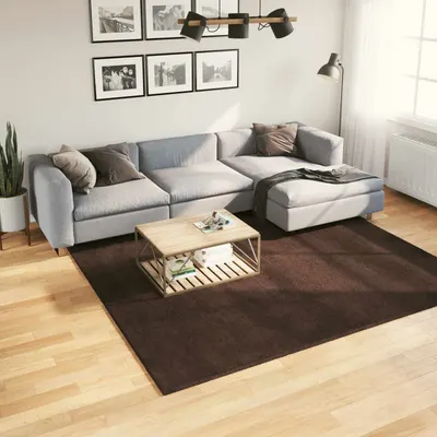vidaXL Covor moale cu pile medie și spălabil HUARTE Maro 240 x 240 cm