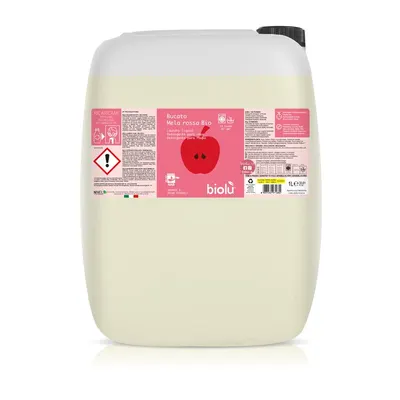 Detergent lichid pentru rufe albe si colorate cu mere rosii ecologic 20l Biolu