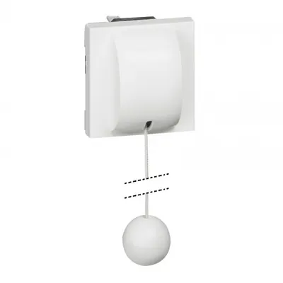 Intrerupator push buton antimicrobian actionare cu snur 6A 250V 2 module