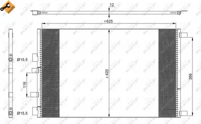 Radiator AC condensator potrivit RENAULT GRAND SCENIC II, MEGANE II, SCENIC II 1.9D 2.0D 11.02