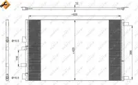 Radiator AC condensator potrivit RENAULT GRAND SCENIC II, MEGANE II, SCENIC II 1.9D 2.0D 11.02-