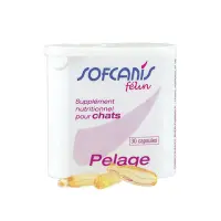 SOFCANIS Pelage, supliment piele & blană pisici, capsule SOFCANIS Pelage, supliment piele & blană pisici, flacon, 30 capsule