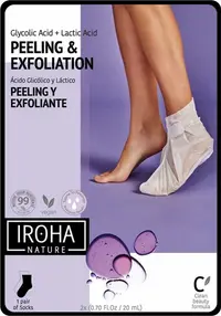 Iroha Nature Mască exfoliantă pentru picioare cu lavandă, 1 pereche
