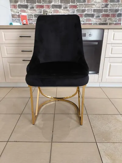 Scaun Madison 3 Negru cu Auriu